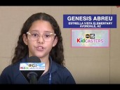 Kidcaster Genesis gives your Tuesday morning forecast from Estrella Vista Elementary School