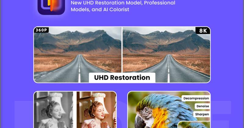 HitPaw VikPea V5.0.0 Release brings UHD Restoration Model, Professional Models, and AI Colorist