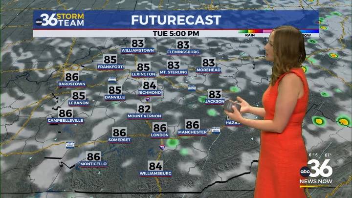 Morning storms and afternoon showers ahead