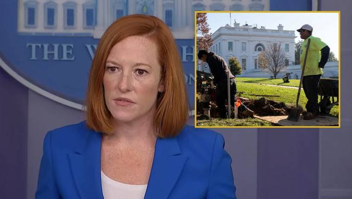 Psaki Praises ‘Flawless Cleanup Effort’ After Biden Poops On White House Lawn