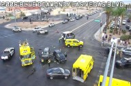 4 hospitalized, intersection closed after multi-vehicle crash in south Las Vegas valley