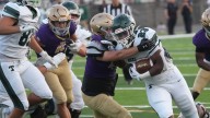 Trinity football, behind balanced attack, spoils Male's first game on new field