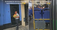 Conductor de transporte público estaciona bus para entregar flores amarillas a su esposa y en redes reaccionan: "Aprendan, hombres"