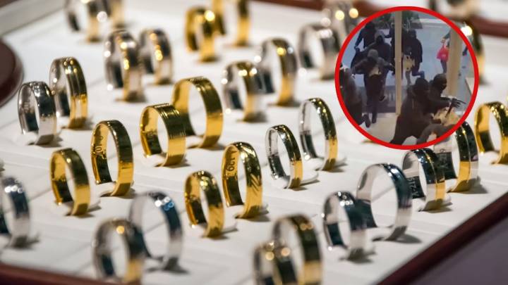 Video del millonario robo cometido por al menos 20 encapuchados armados a la joyería Heller Jewelers