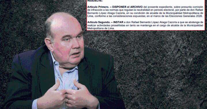 JEE archiva denuncia contra López Aliaga por infracción a neutralidad pese a "evidente mensaje proselitista"