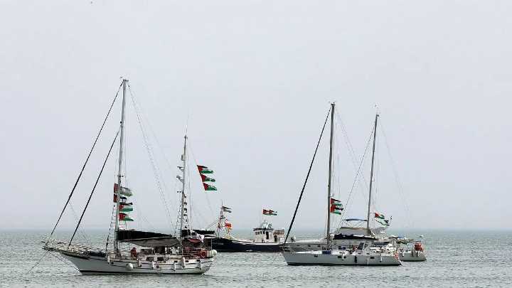 Flotilla humanitaria internacional con ayuda a la Franja de Gaza es atacada por segunda vez en menos de 24 horas