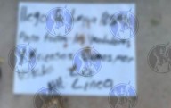 Dejan en kínder cartulina con amenaza a cristaleros