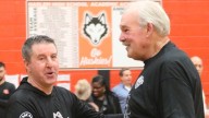 Mike Winters coaching Rockford University women's basketball in 2025