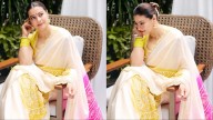 Kajol’s Saree Look Proves Colour Blocking Is The Chicest Way To Do Durga Puja