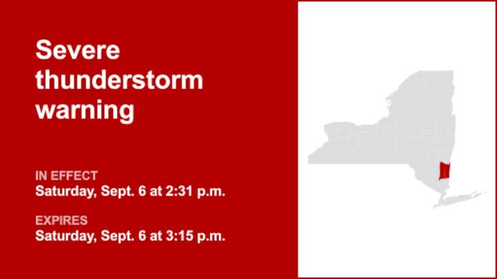NY weather update: Prepare for damaging winds and quarter-sized hail with thunderstorms in Dutchess County Saturday