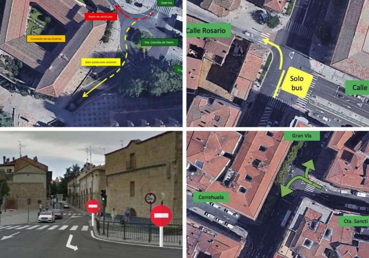 La revolución del tráfico en el centro de Salamanca, en cinco claves: giros prohibidos y calles en contradirección