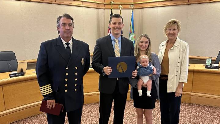 The City of Columbus welcomes a new firefighter