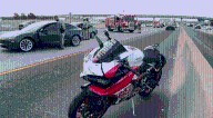 Motorcycle rider taken to hospital after crash on I