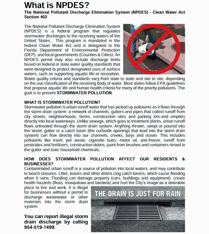 The National Pollutant Discharge Elimination System