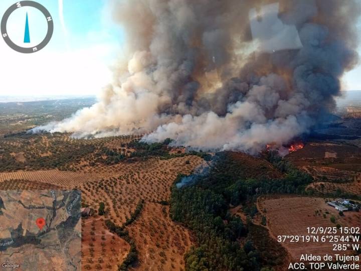 Declarado un incendio en el paraje Los Almendrillos de Paterna del Campo