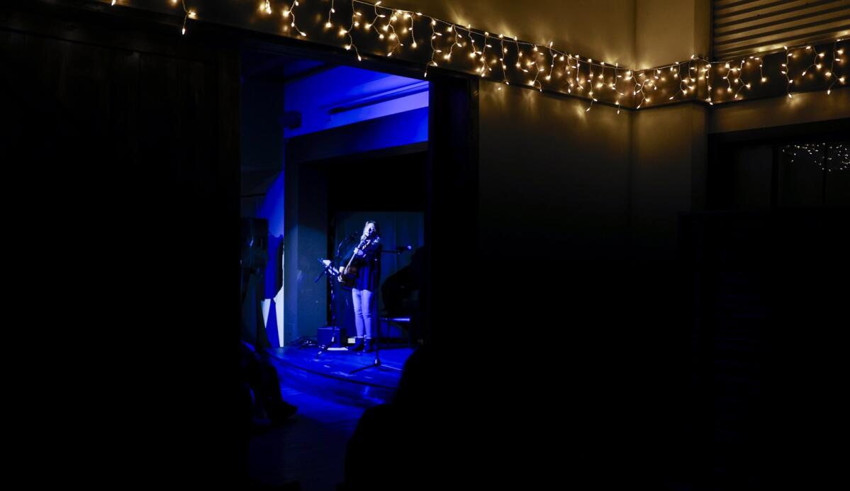 The Iowa Photo: Bathed in Blue in Cedar Rapids