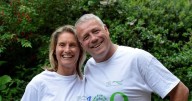 Edinburgh rugby legend returns and swims in bay where beloved wife died