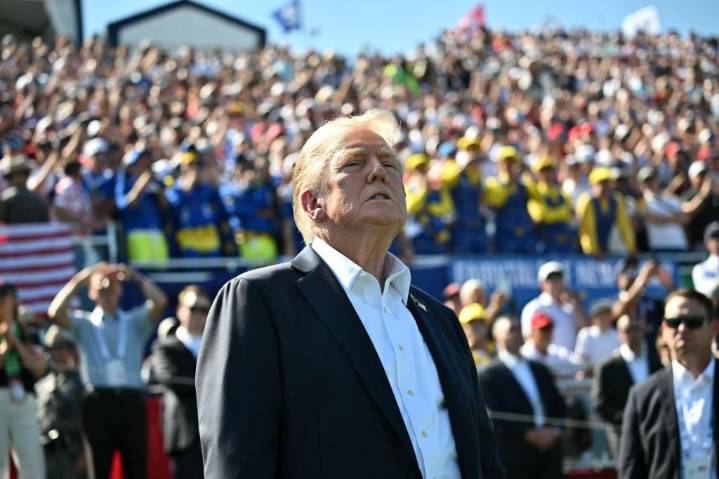 Trump swings by the Ryder Cup, soaking up fans’ love after vowing revenge on more of his enemies