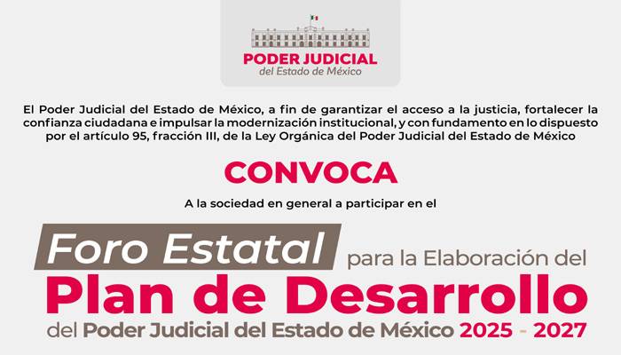 PJEdomex convoca a Foro de Consulta para su Plan del Desarrollo