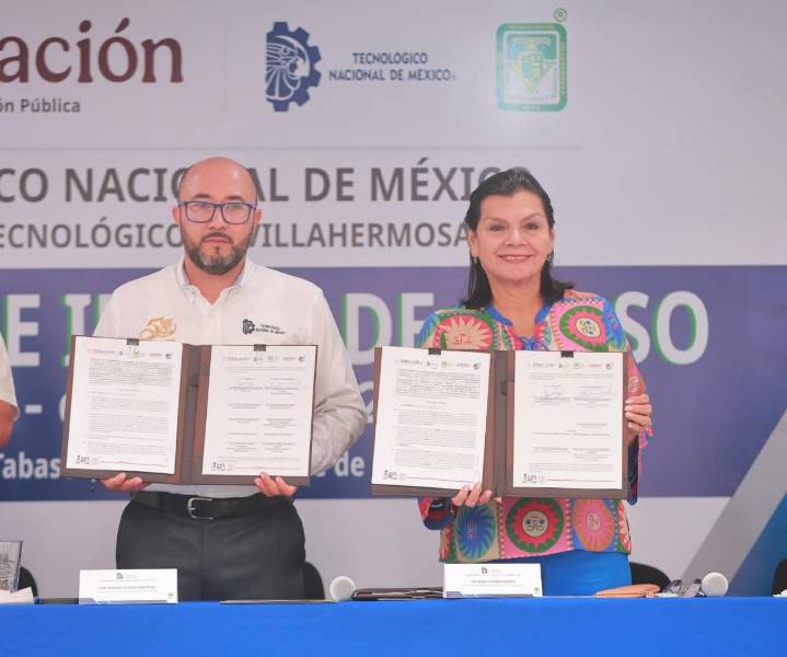 Firman Gobierno de Centro y Tecnológico de Villahermosa convenio en beneficio de estudiantes