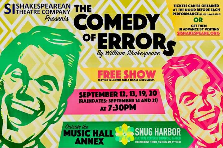 Free show filled with mistaken identity: Staten Island Shakespearean Theatre presents  ‘The Comedy of Errors’ at Snug Harbor