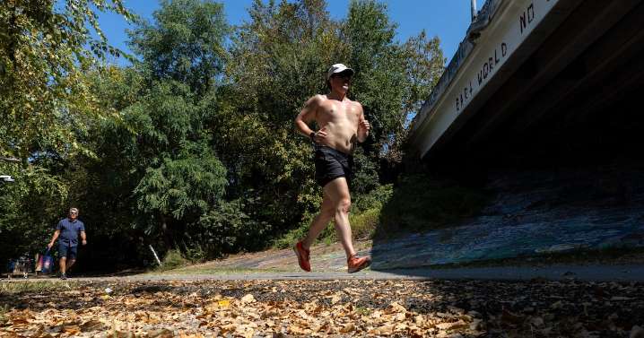 Fall is here and some leaves are dropping early. But when will it cool off?