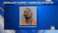 Crime Stoppers tip leads to arrest of Lexington burglary suspect