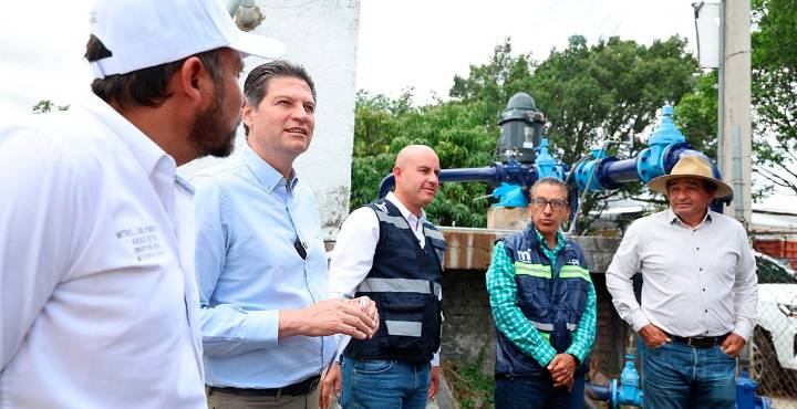 Alfonso Martínez supervisa obras del Acuaférico; beneficiarán al 80% de las y los morelianos