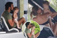 Bikini-clad Gisele Bündchen and Joaquim Valente cuddle baby boy on boat trip
