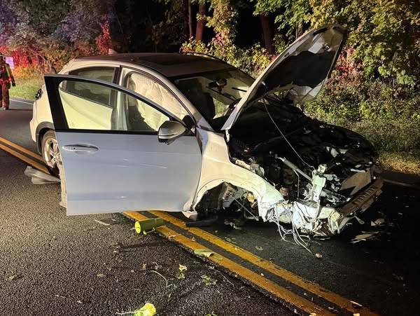 PHOTOS: 1 hospitalized after rollover crash in Brookfield