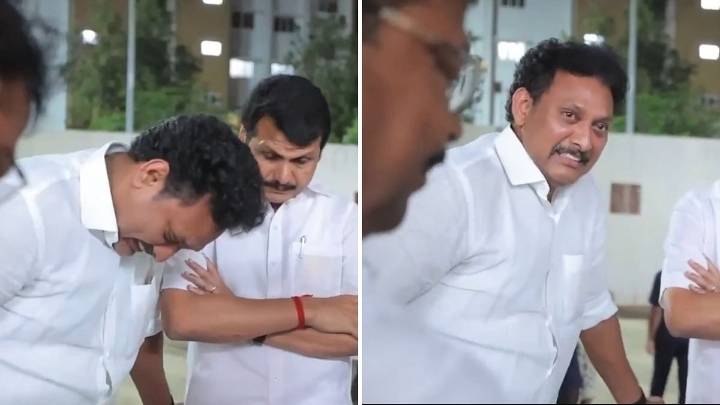 Tamil Nadu Education Minister Anbil Mahesh Poyyamozhi Breaks Down After Seeing Bodies Of Children Killed In Karur Stampede