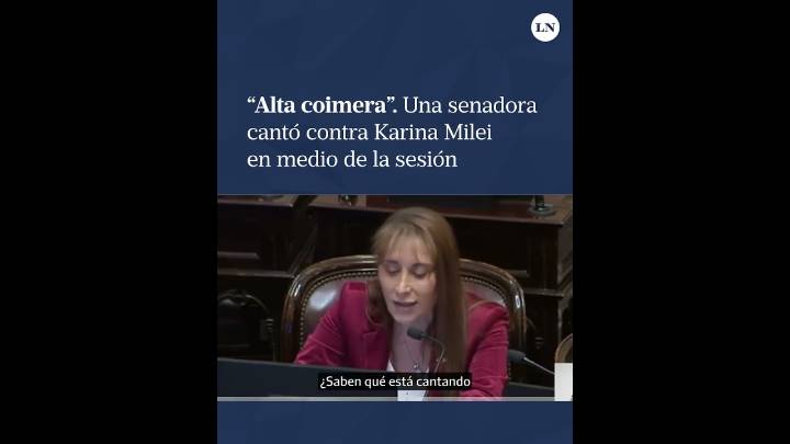 La Senadora que cantó en el recinto: Alta Coimera