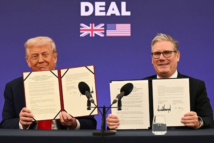 Trump y Starmer firman importante acuerdo tecnológico en Inglaterra