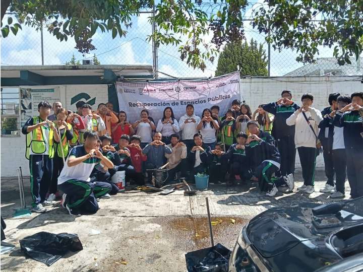 En Puebla, Conalep impulsa programa de Recuperación de Espacios Públicos