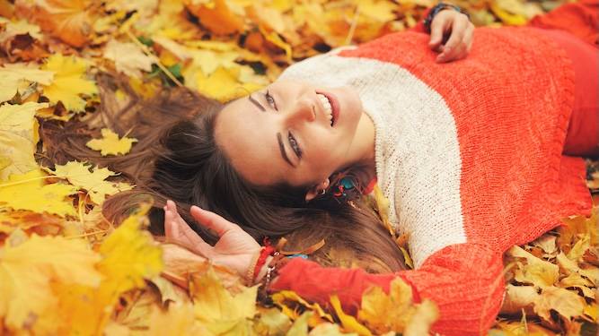 Woman attempts to shag autumn