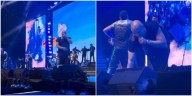 Alexander Delgado sufre caída en pleno escenario, pero se levanta entre aplausos y sigue el show en Florida