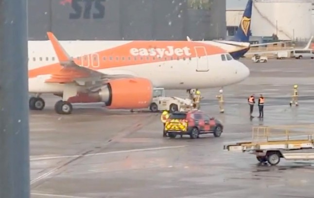 EasyJet plane grounded after colliding with tug at Manchester Airport