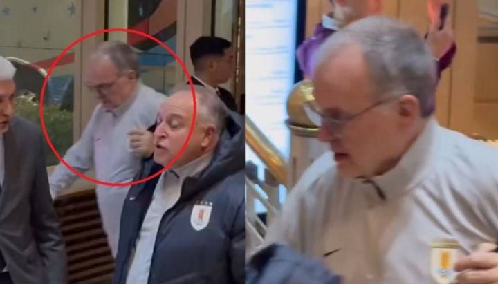 Uruguay llega a Santiago y así reaccionó Marcelo Bielsa ante cánticos de los hinchas