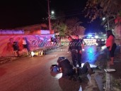 Accidente en céntrica calle de Motul deja a motociclista lesionado; fue trasladado al hospital