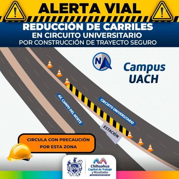 Alertan por reducción de carriles en Circuito Universitario