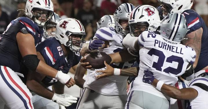 Ismail Mahdi runs for 189 yards, Arizona holds off Kansas State rally for 23