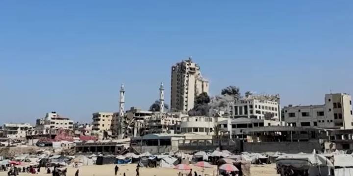 Israel bombardeó y destruyó otro rascacielos en una nueva jornada de operaciones en Gaza