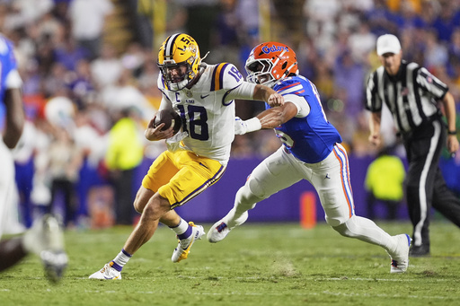 No. 3 LSU intercepts 5 of Florida QB DJ Lagway's passes in the Tigers' 20