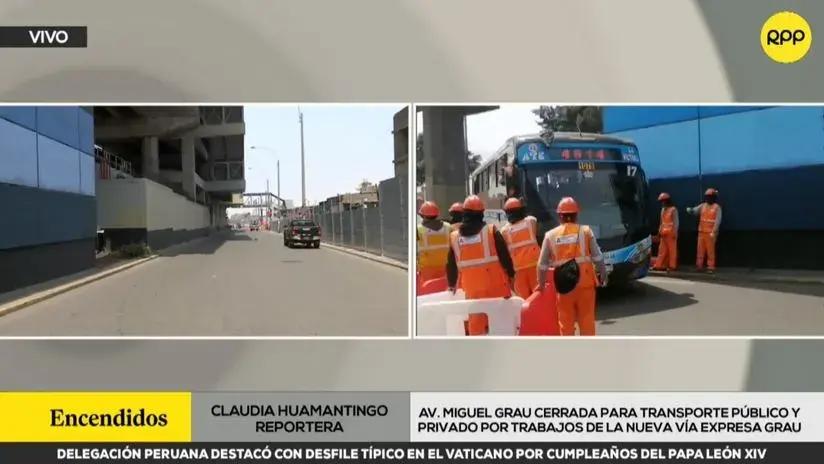 Cercado de Lima: Av. Miguel Grau es cerrada totalmente por obras en la Vía Expresa