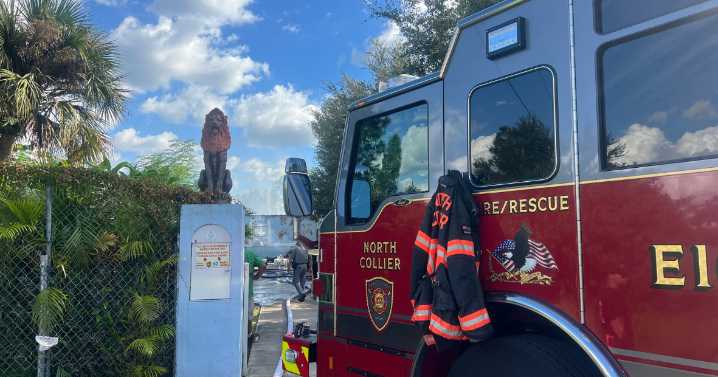 Firefighters combat Collier County house blaze, injuries unknown