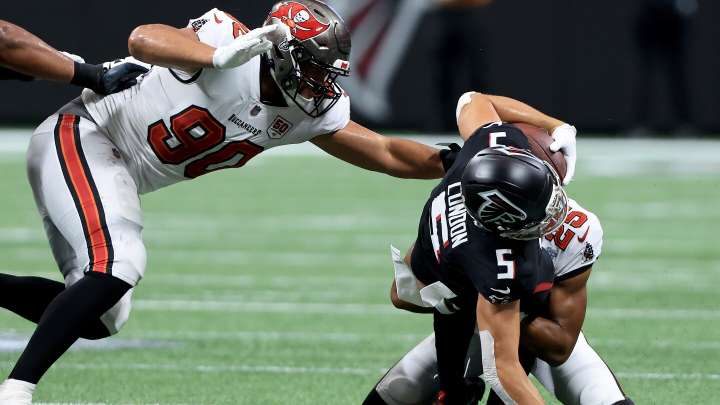 Drake London, Darnell Mooney go through limited work Wednesday