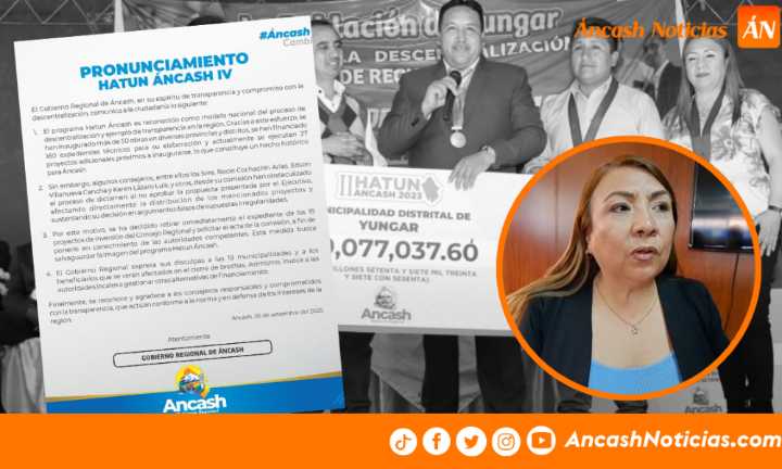 Consejera de Corongo pide corregir proyectos del Hatun Áncash IV y critica apresuramiento del Ejecutivo