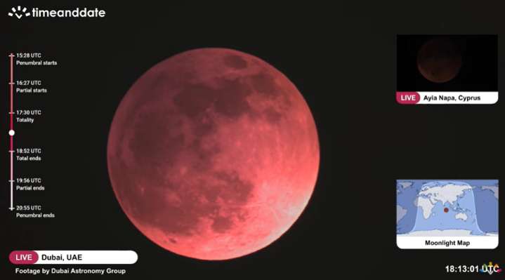 See the blood moon rise in 1st pictures of September 2025 total lunar eclipse