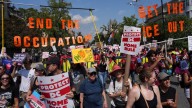 Protesters call for end of federal law enforcement takeover of DC