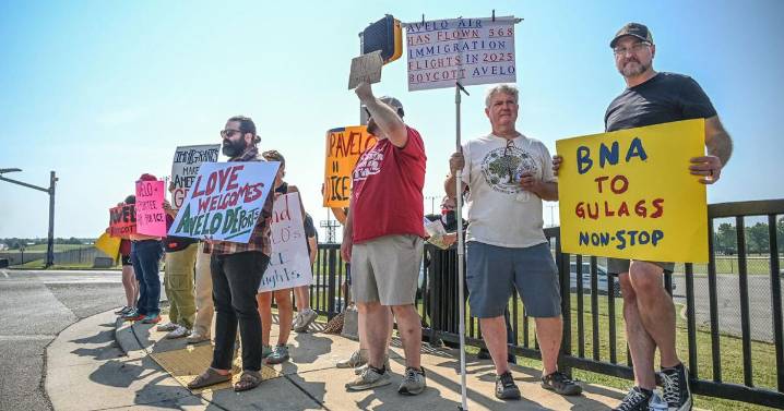 Protesters Call for Avelo Boycott at BNA 